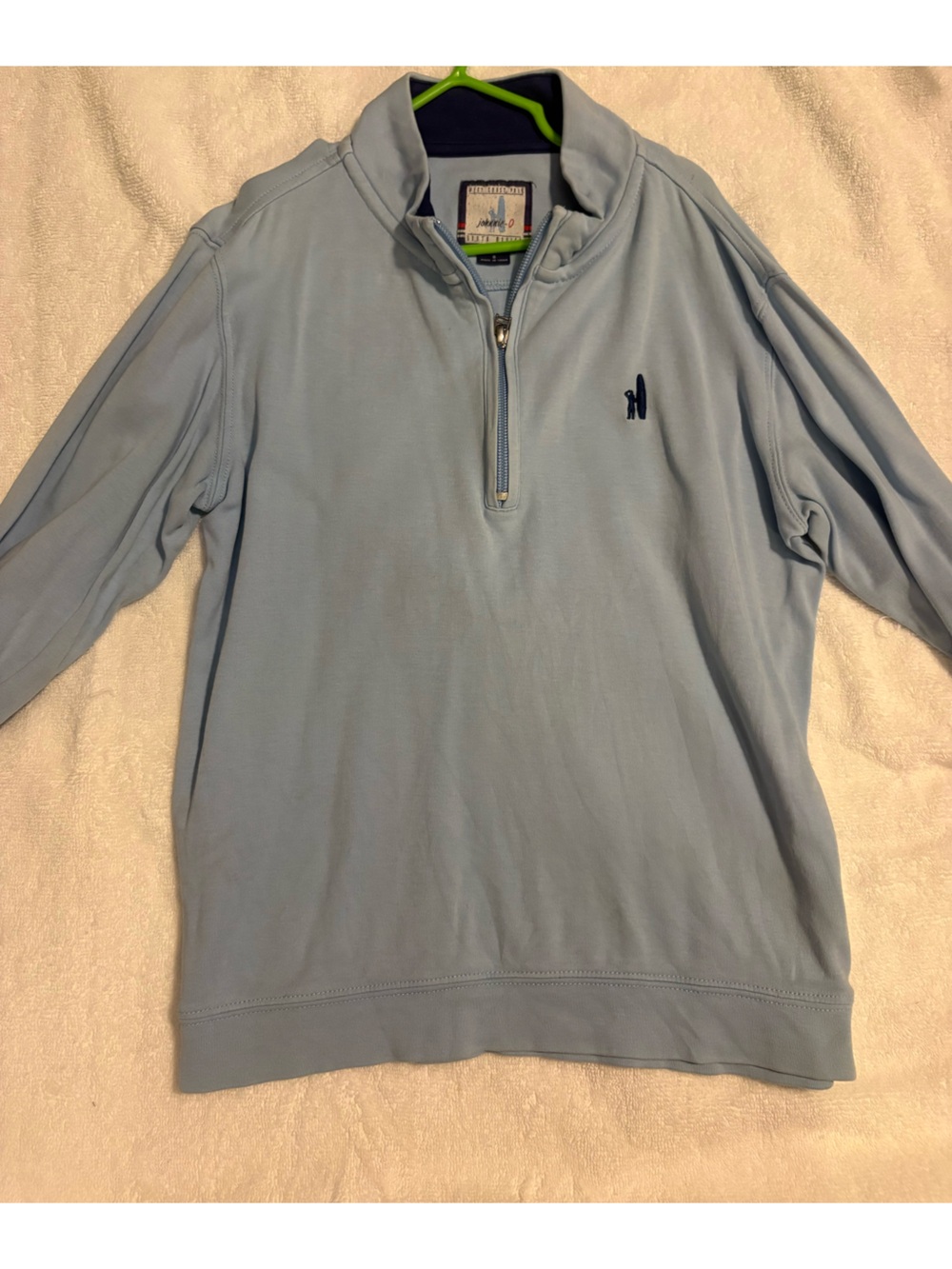 johnnie-O Light Blue Half-Zip Pullover Sweater